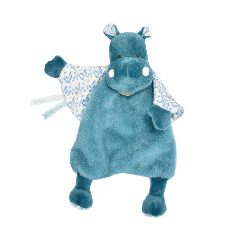  - bazile the hippo - comforter blue 25 cm 